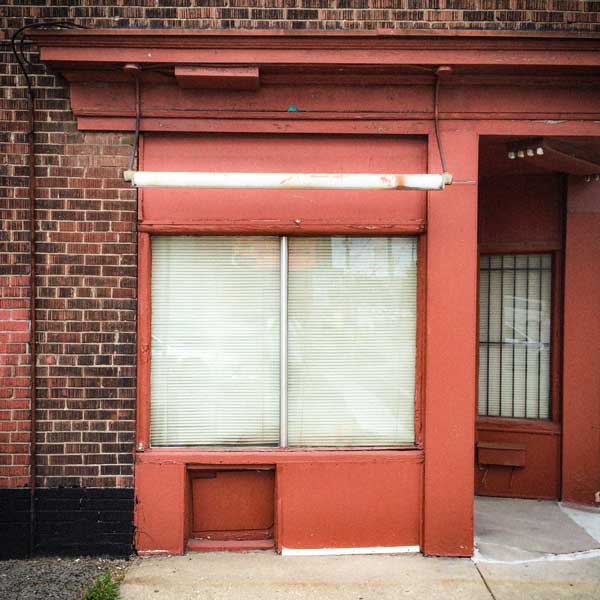 Blinds Closed, Red Building: Leslieville