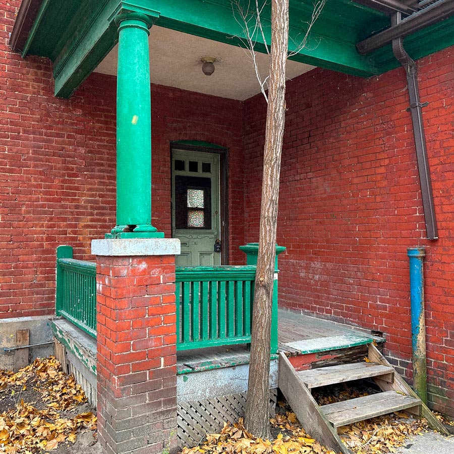Parkdale Porch, Red and Green - One Square Foot